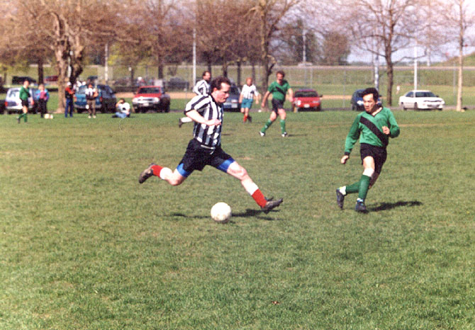 Mike Calder in action.